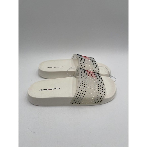 Tommy Hilfiger TWDEBLIN-X Women's Fashion Slides All White Logo US Size 6 M - Picture 4 of 9